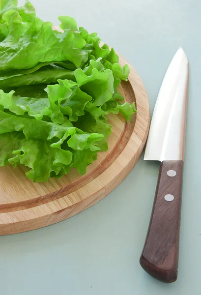 stock image Fresh salad with knife