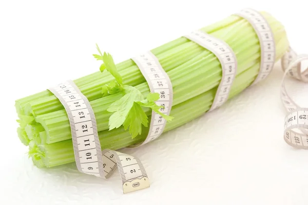 Celery with tape measure — Stock Photo, Image