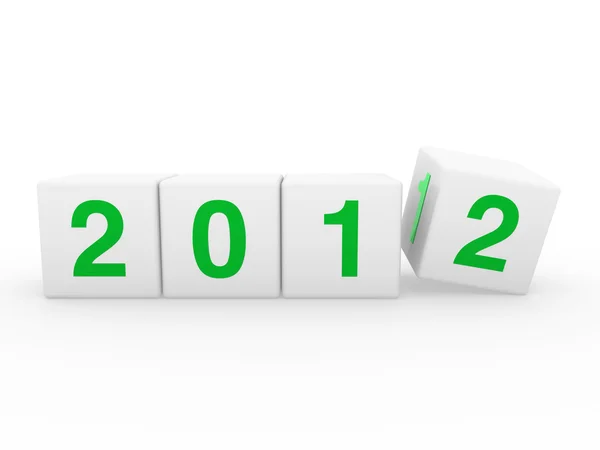 Nya året kub — Stockfoto