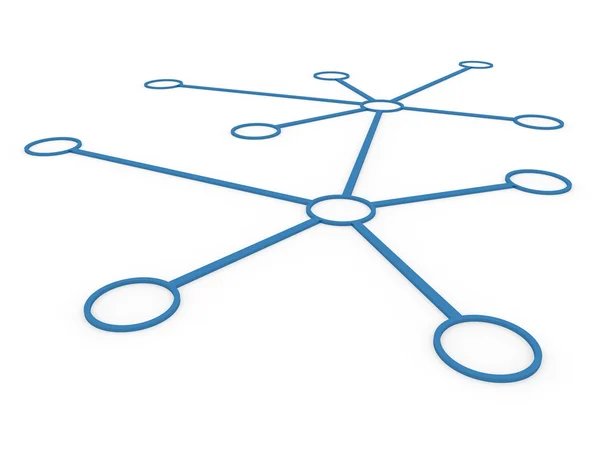 3d Netzwerk blau — Stockfoto