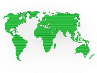 Dünya harita yeşil