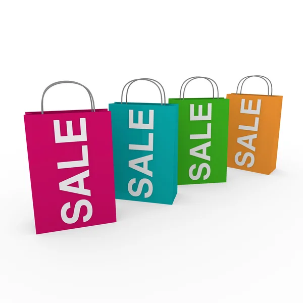 3d vendita borse colorate — Foto Stock