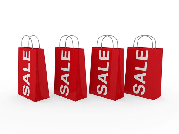 3D-verkoop tas rood — Stockfoto