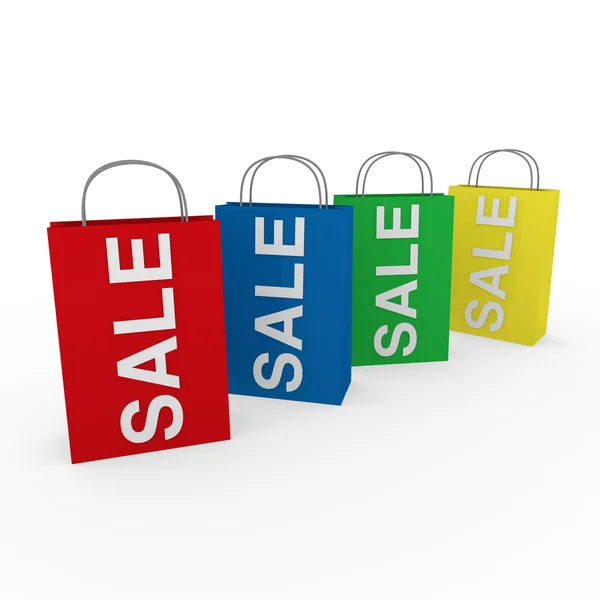 3d sale bags colorful — Stock Photo, Image