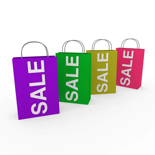 3d sale bags colorful — Stock Photo, Image