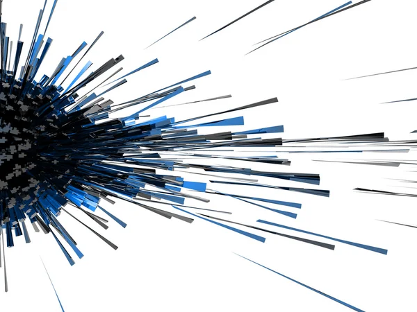 3d abstract explosion blue — Stock Photo, Image