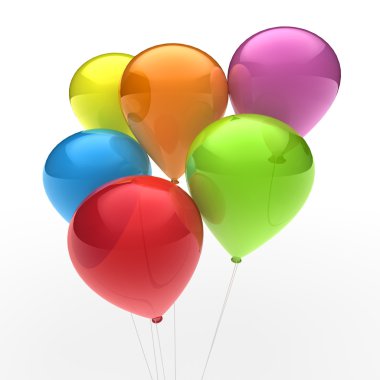 3D ballon renkli