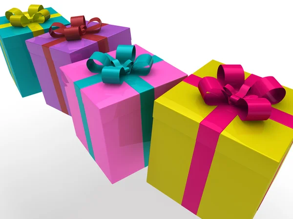 3D-s ajándék doboz — Stock Fotó