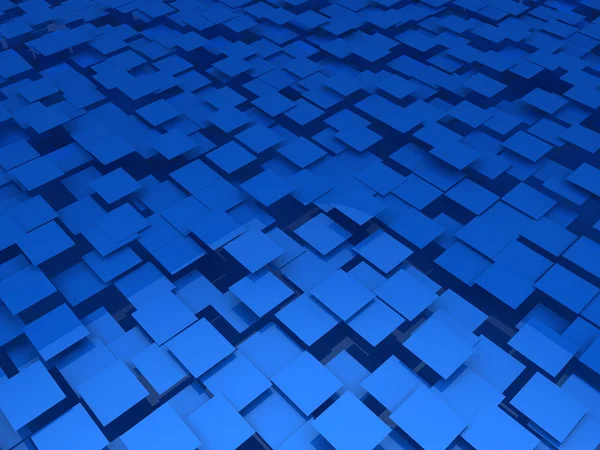 3D kék területen hátterét kocka — Stock Fotó