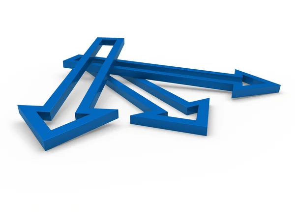 3d arrow blue — Stock Photo, Image
