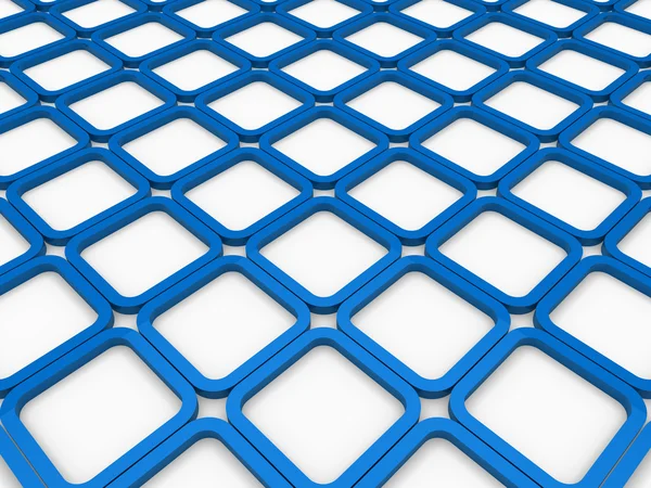3d cubo azul quadrado fundo — Fotografia de Stock