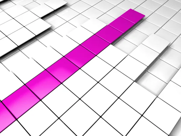 3-й фоновый куб фиолетовый белый — стоковое фото