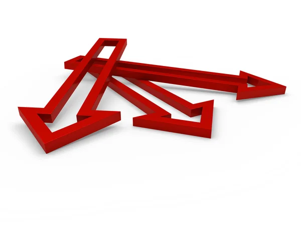 3d arrow red — Stock Photo, Image