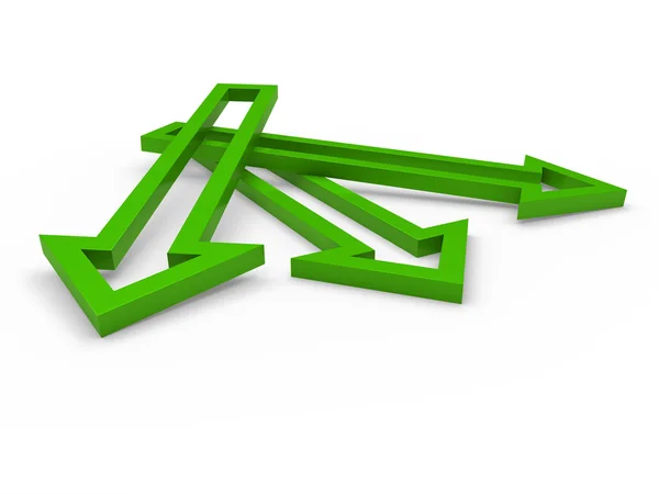 3D-Pfeil grün — Stockfoto