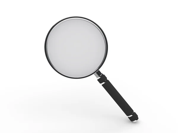 3d glass magnifying lens — Stock Photo, Image