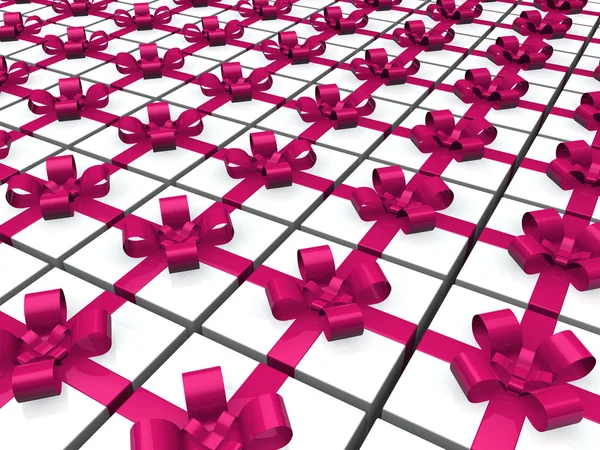 3D-s rózsaszín ajándék — Stock Fotó