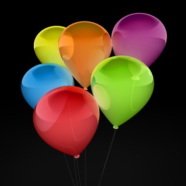 3D ballon renkli