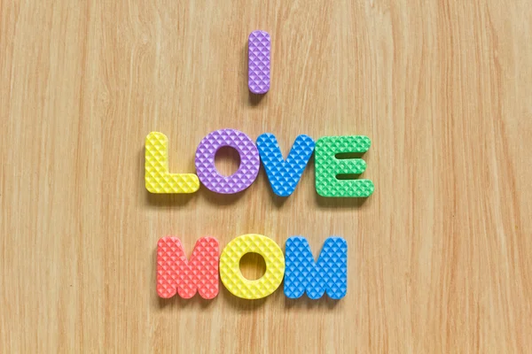 多彩字母与"我爱妈妈" — 图库照片
