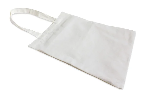 Bolso de algodón blanco aislado sobre fondo blanco . —  Fotos de Stock