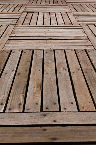 パターンや木製の板の舗装のテクスチャ — ストック写真