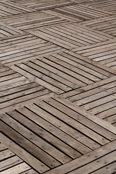 stock image Patterns and textures of a wooden planks pavement