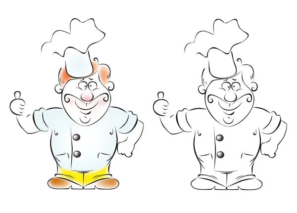 Cozinheiro vetor sorridente — Vetor de Stock