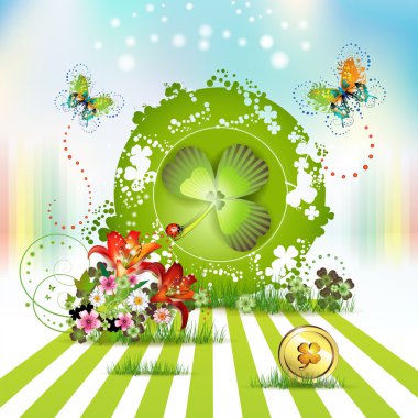 St. Patrick's Day card design clipart