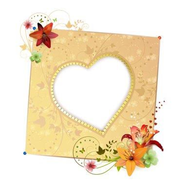 Frame background with heart