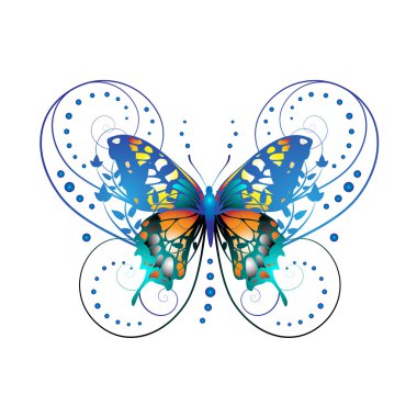 Stylized butterfly clipart