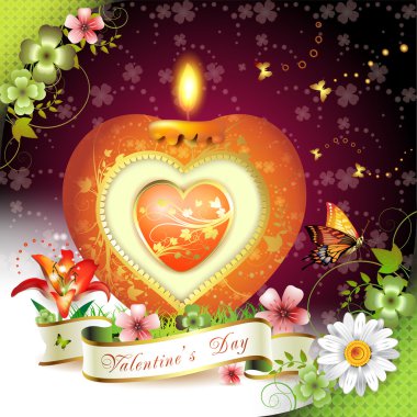 Valentine's day card clipart