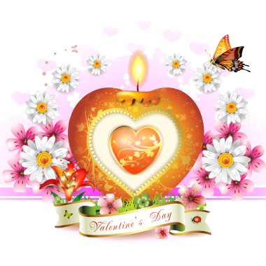 Valentine's day card clipart