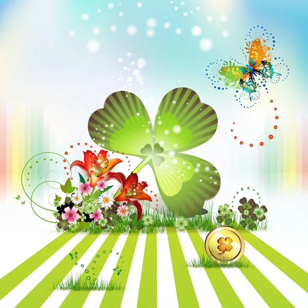 St. Patrick's Day card design — Stock Vector