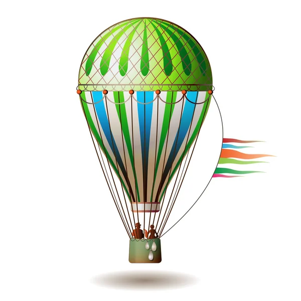 Balão de ar quente colorido — Vetor de Stock