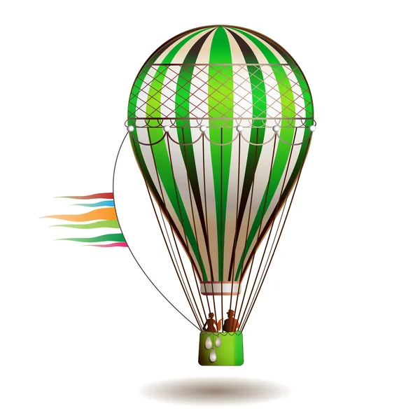 Färgrik varmluftsballong — Stock vektor