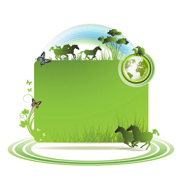 Fundo verde da Terra — Vetor de Stock