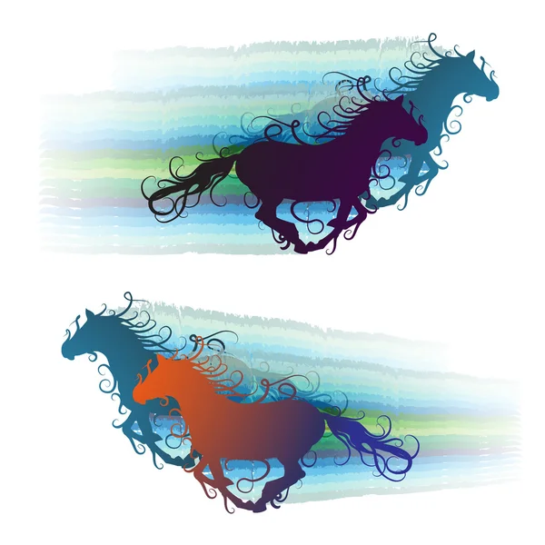 Colored horse — Stock Vector