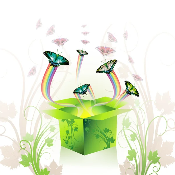 Boîte de printemps — Image vectorielle