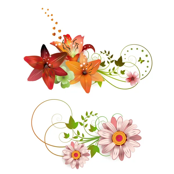 Arrangement Fleurs — Image vectorielle