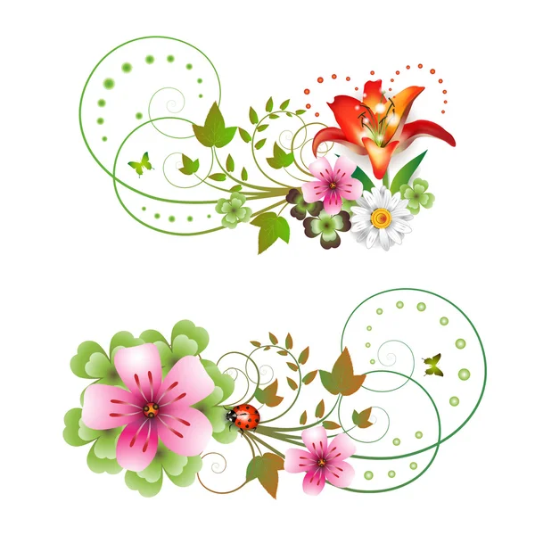 stock vector Flowers arrangement