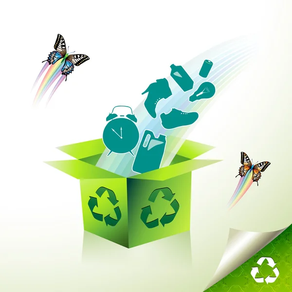 Caixa de reciclagem —  Vetores de Stock