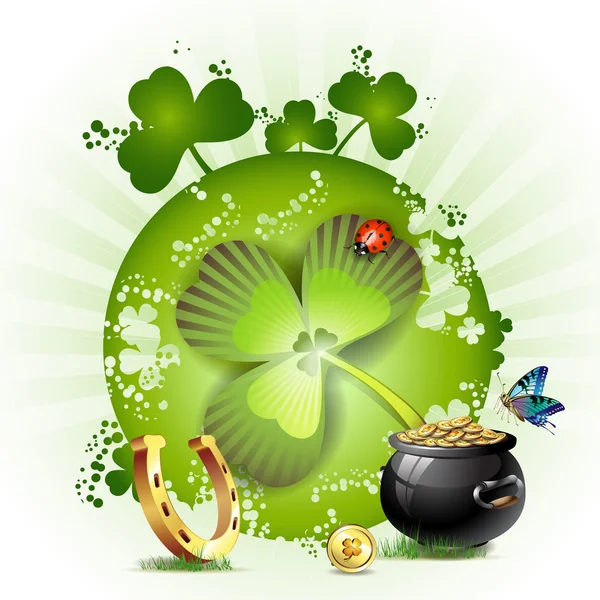 St. Patrick's Day card design — Stock Vector