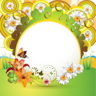 Background with lilies clipart