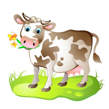 Cartoon character of cow clipart