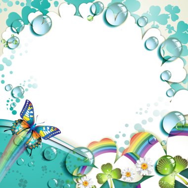 Background with colored clipart