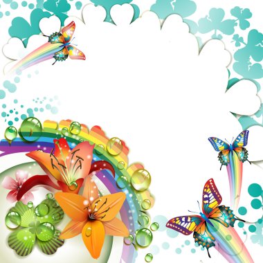 Background with lilies clipart