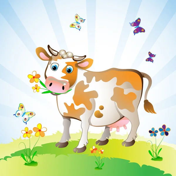 stock vector Cartoon character of cow