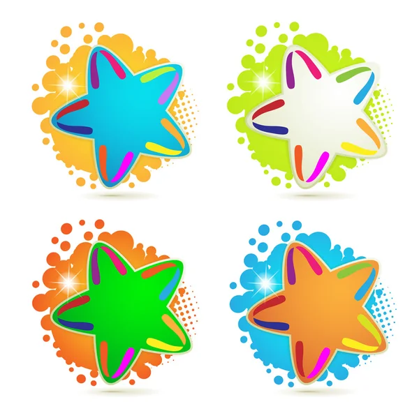 stock vector Backgrounds with colored stars