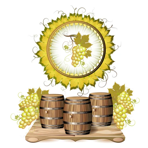 Wine barrel — Stock Vector
