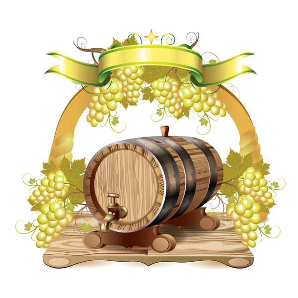 Wine barrel — Stock Vector