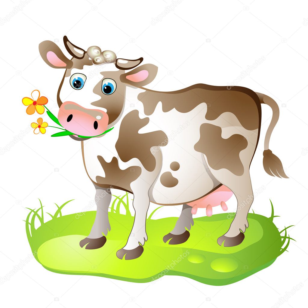 Cartoon character of cow